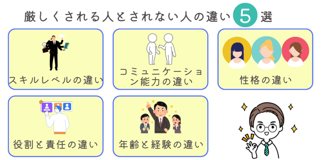 厳しくされる人とされない人違い